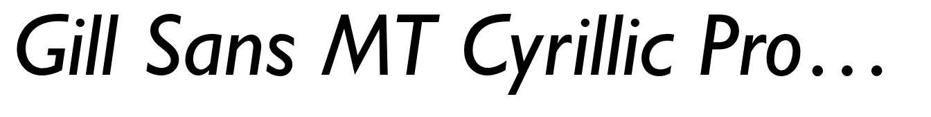 Gill Sans MT Cyrillic Pro Medium Inclined